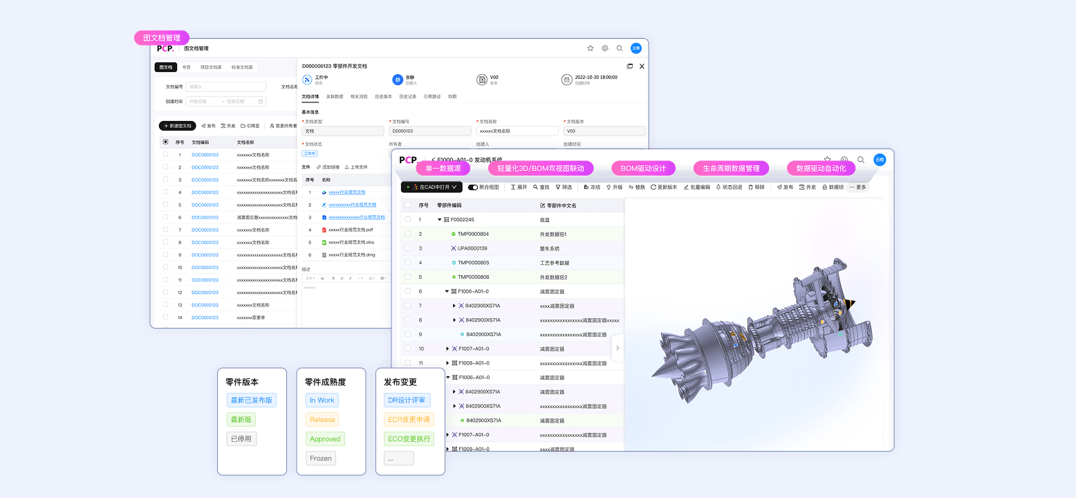 3D/BOM一体化管理，全模态支持数字孪生